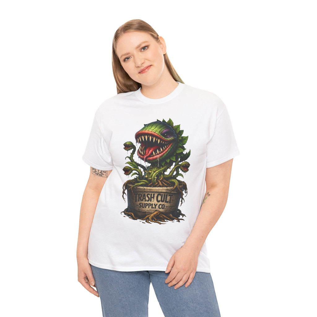 Carnivorous Plant Graphic Tee — "Trash Cult Supply Co." Potted Monster Shirt
