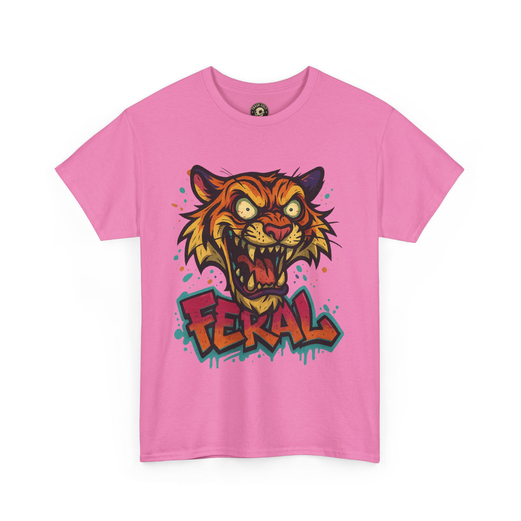 Feral Tiger Graphic Tee, Custom Artwork Shirt, Vintage Style T-Shirt, Casual Wear, Unique Gift for Animal Lovers