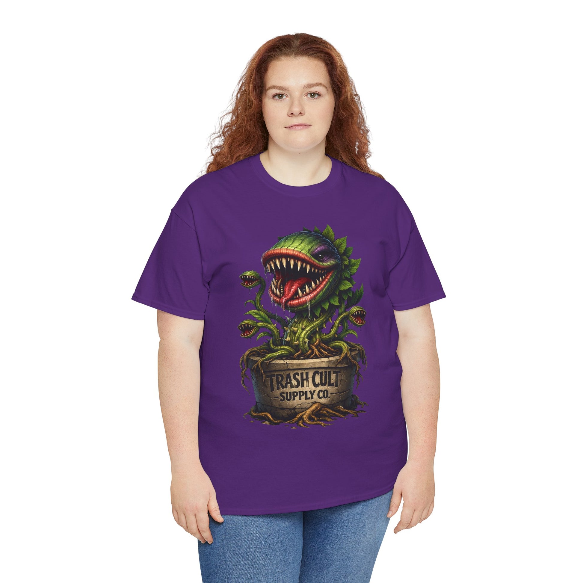 Carnivorous Plant Graphic Tee — "Trash Cult Supply Co." Potted Monster Shirt
