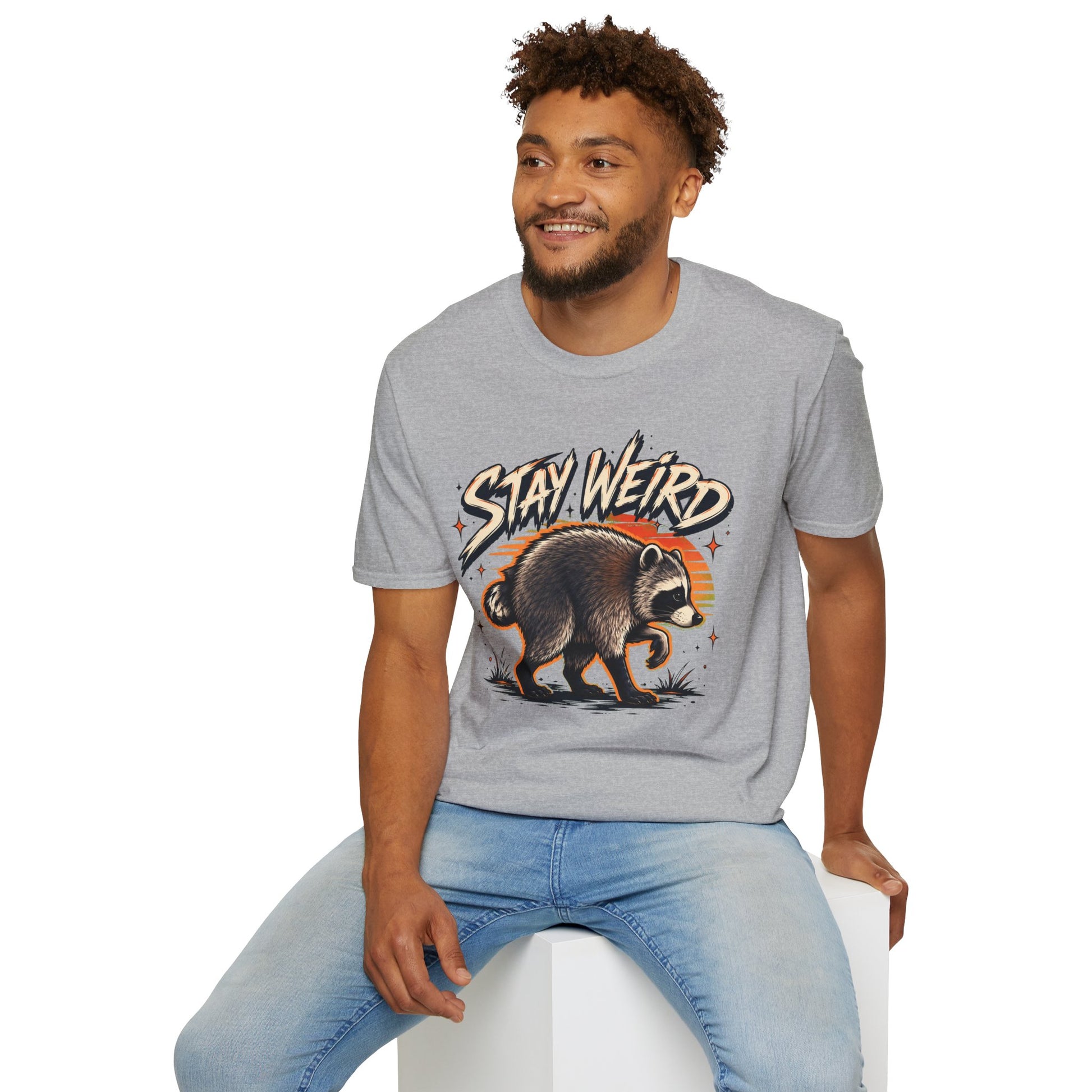 Stay Weird Raccoon Jimothy T-Shirt — Vintage Graphic Tee