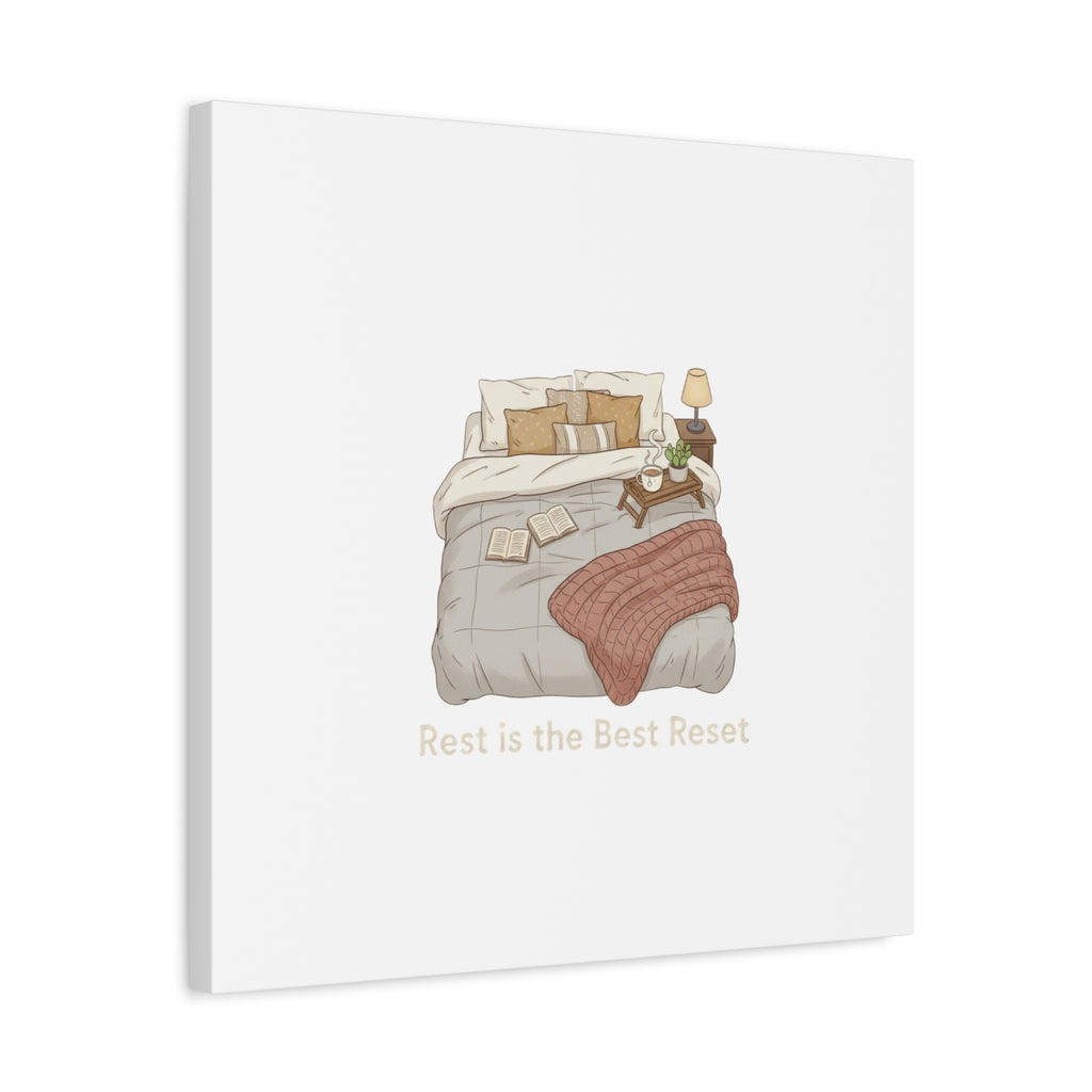 Rest is the Best Reset Canvas | sleepy humor, restful vibes