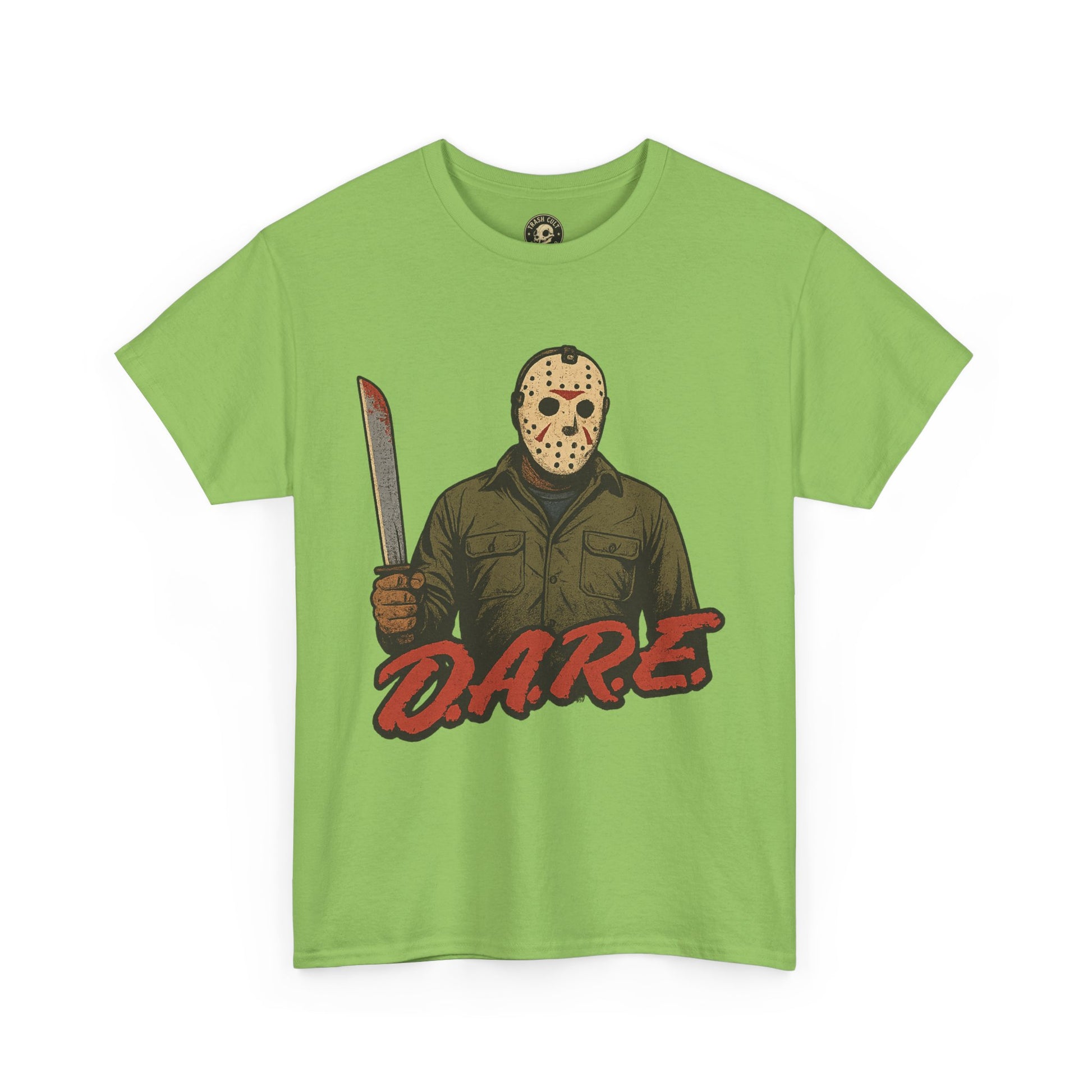 Jason Voorhees D.A.R.E. Parody Shirt – 1980s Horror Meme Tee | Gildan 5000 Slasher Graphic