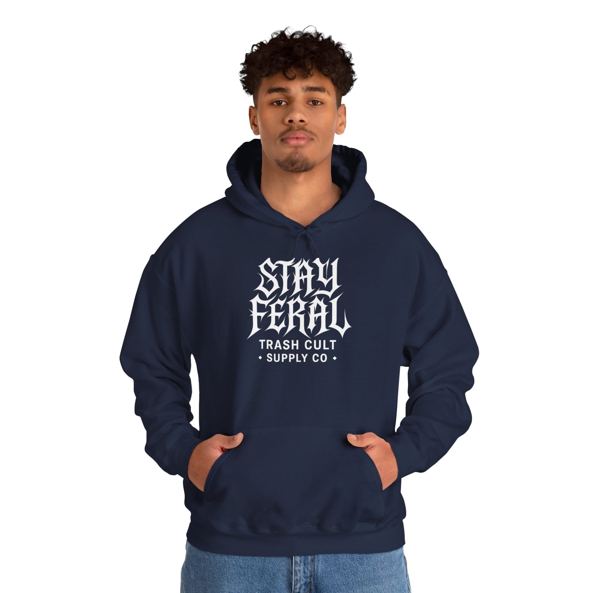 Stay Feral Gothic Hoodie – Trash Cult Supply Co Unisex Pullover