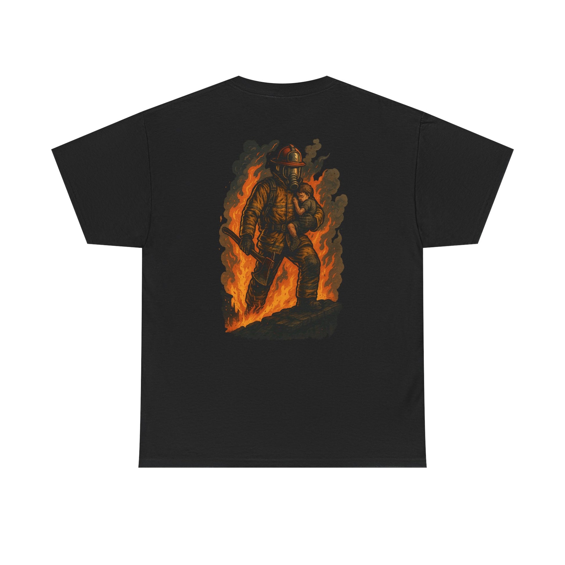 Firefighter Tribute T-Shirt - Bold Design, Heroic Spirit, Unisex Shirt, Gift for Firefighters, Fire Safety Awareness