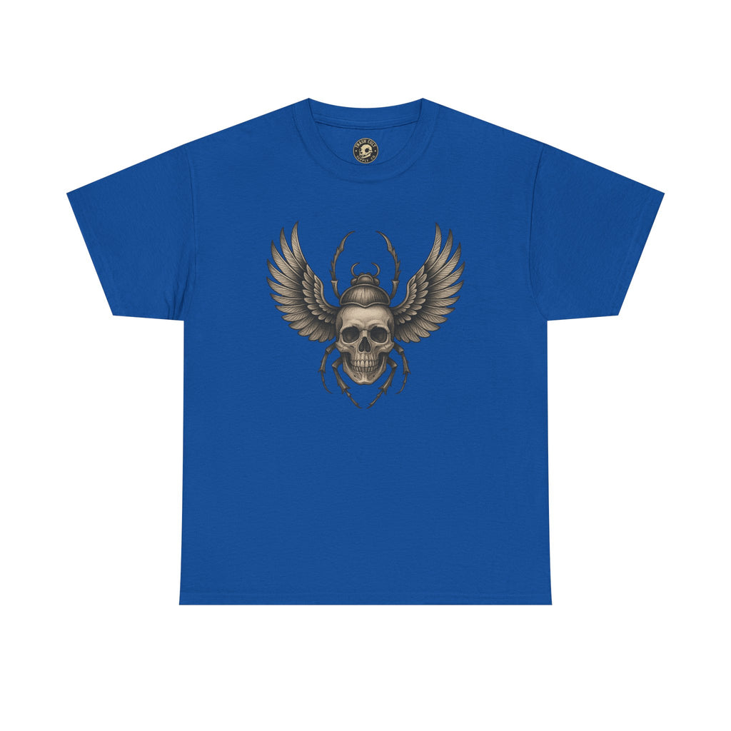 Winged Skull Scarab Shirt – Dark Gothic Beetle Graphic Tee – Gildan 5000 Unisex