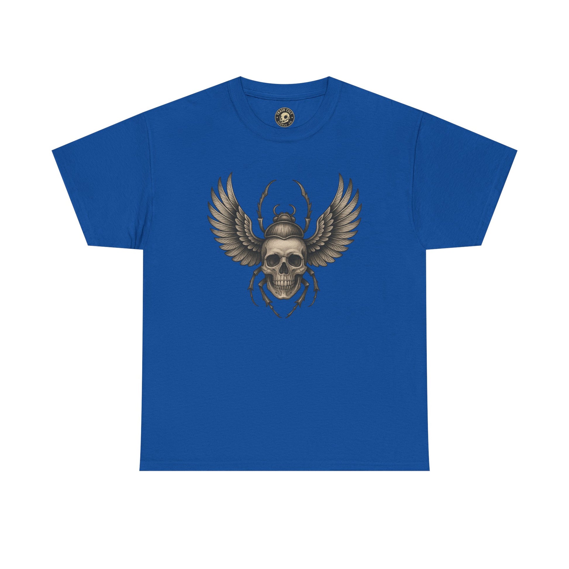 Winged Skull Scarab Shirt – Dark Gothic Beetle Graphic Tee – Gildan 5000 Unisex