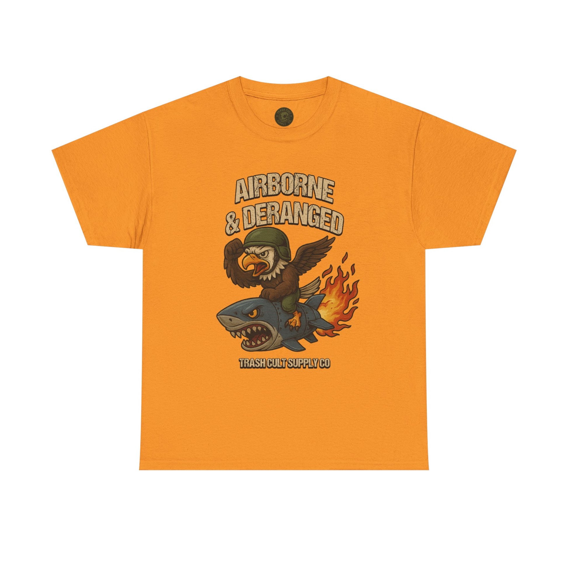 Airborne & Deranged T-Shirt – Trash Cult Supply Co. | Gildan 5000 Heavy Cotton Tee