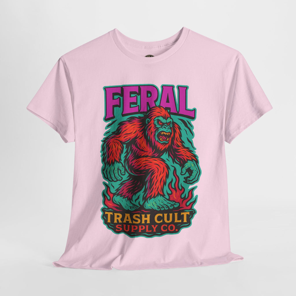 FERAL Bigfoot Shirt – Trashcore Bold Colors | Trash Cult Supply Co | Gildan 5000 Tee