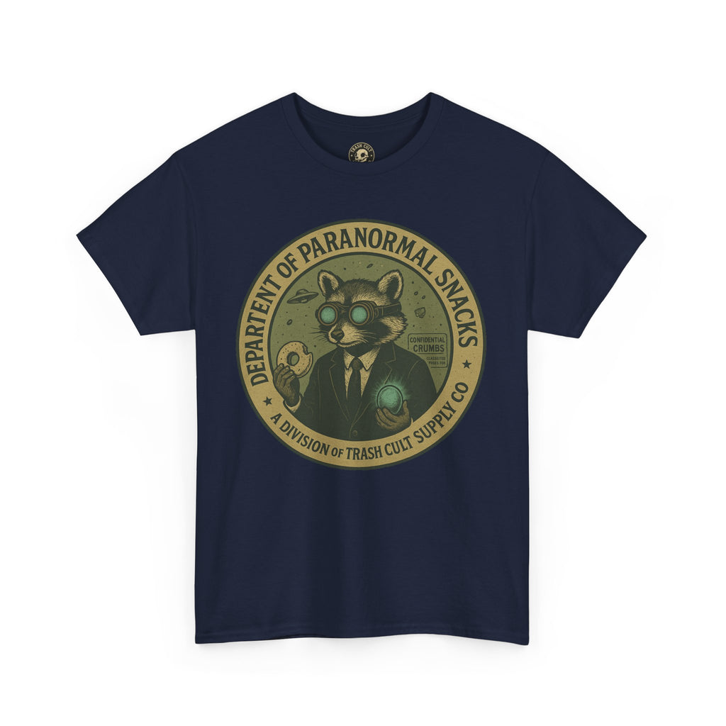 Department of Paranormal Snacks Shirt – Trash Cult Supply Co – Vintage Cryptid Division Tee – Gildan 5000