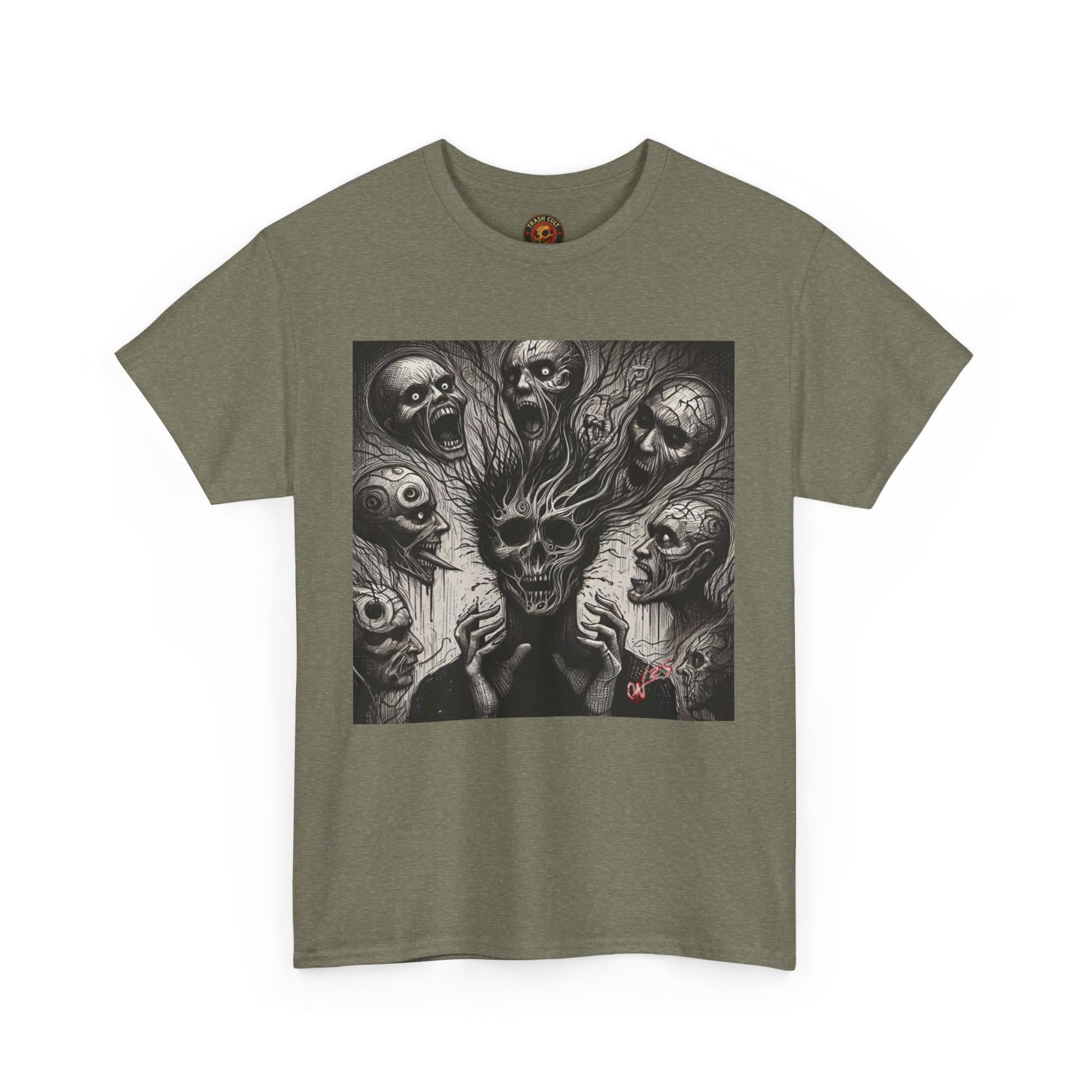 Xian Allen x Trash Cult Shirt – “Voices in the Void” | Horror Skull Scream T-Shirt