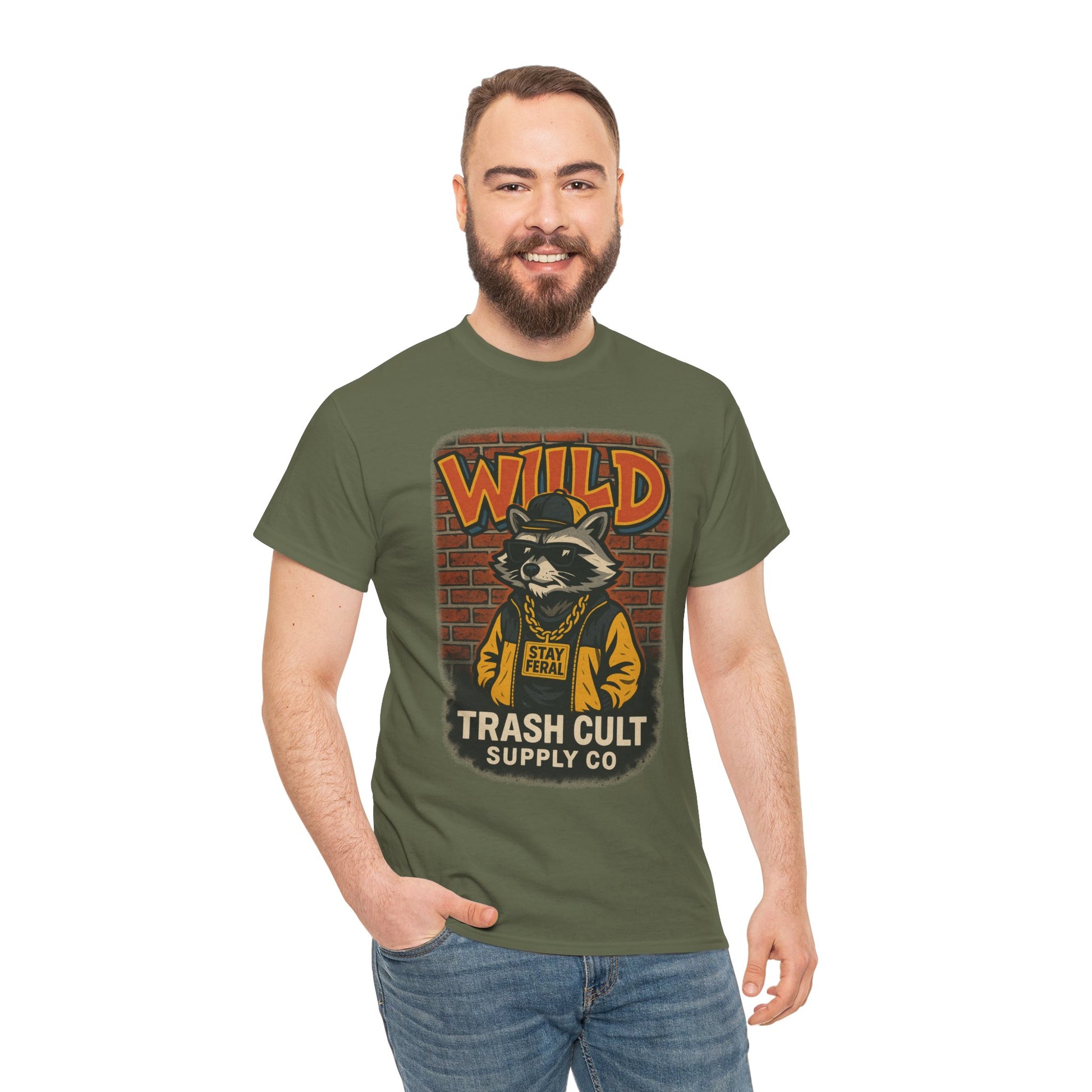 Wild Trash Cult Unisex Tee, Retro Animal T-Shirt, Graphic Tee, Eco-Conscious Apparel, Gift for Nature Lovers, Casual Streetwear
