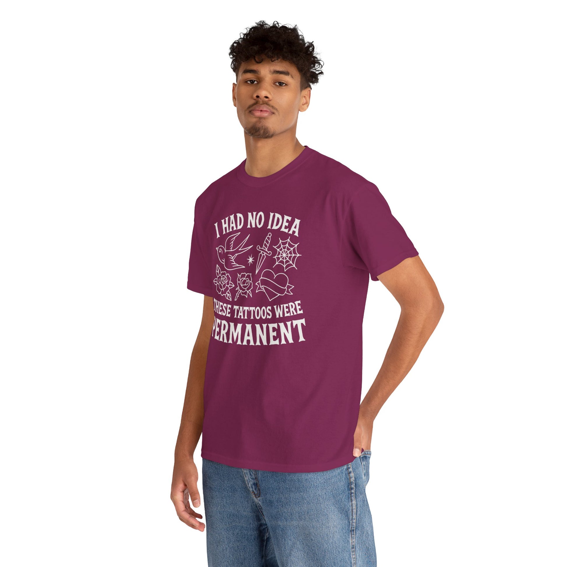 I Had No Idea These Tattoos Were Permanent Shirt – Funny Tattoo Flash Tee – Gildan 5000