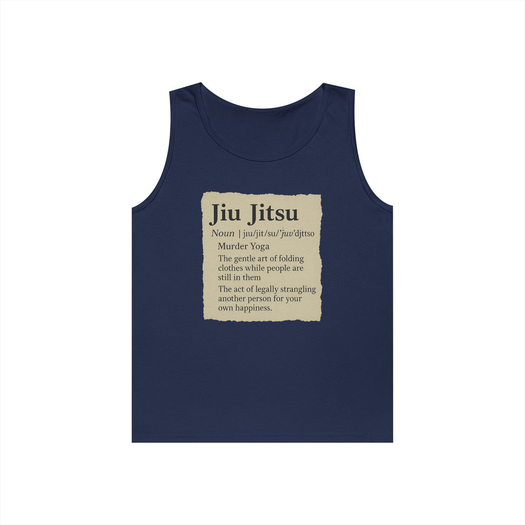 Jiu Jitsu Definition Tank Top | Unisex Heavy Cotton Tank | Martial Arts Apparel, Workout Gear, Fitness Gift, Summer Wear