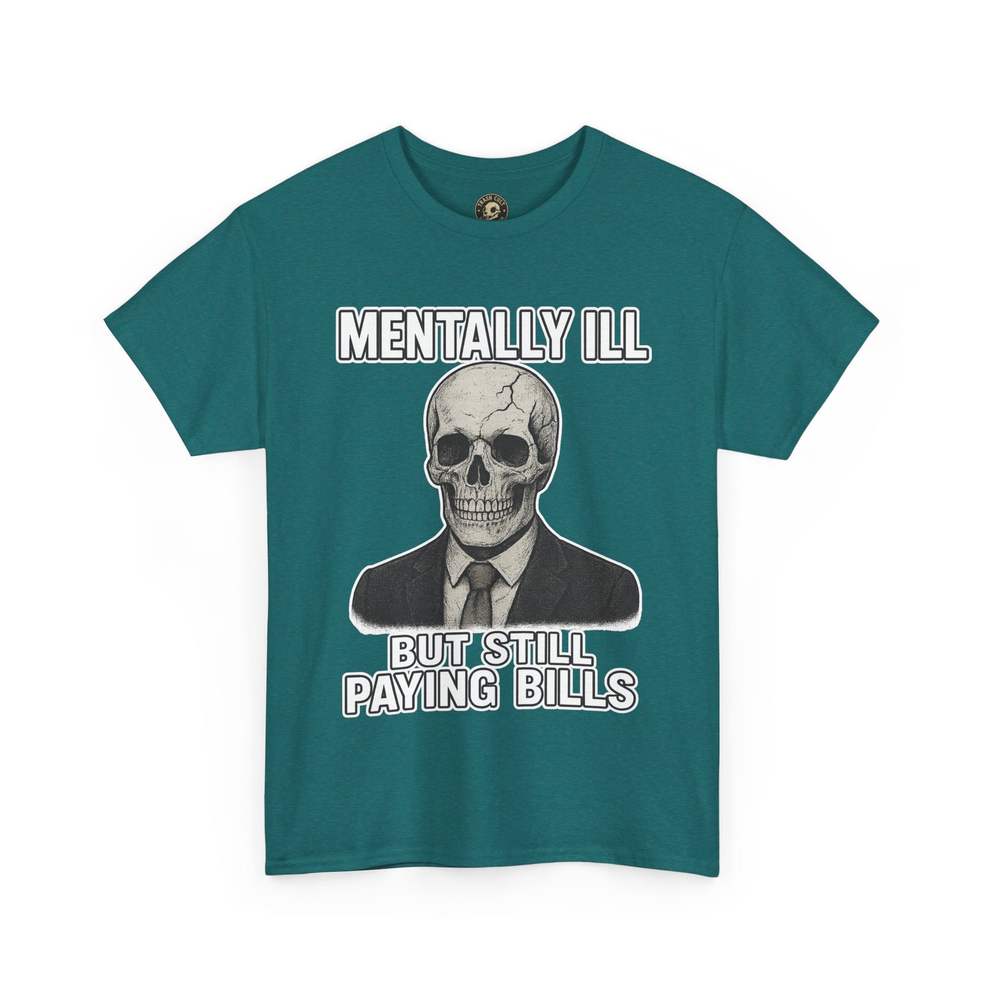Mental Health Awareness Tee, Unisex Skull Shirt, Funny Graphic Tee, Quirky Casual Wear, Gifts for Friends, Halloween Apparel