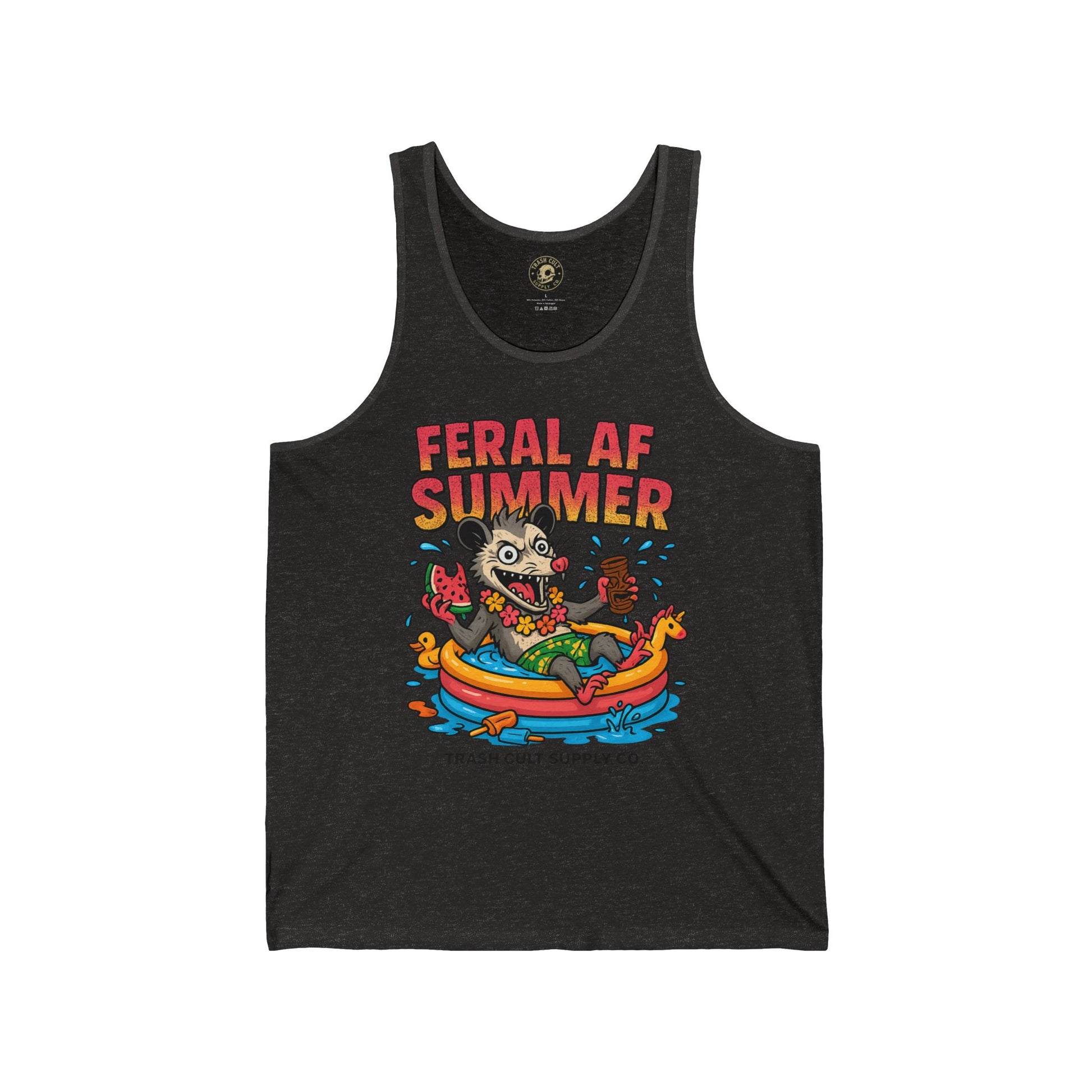 Feral AF Summer Possum Jersey Tank Top | Trash Cult Supply Co.