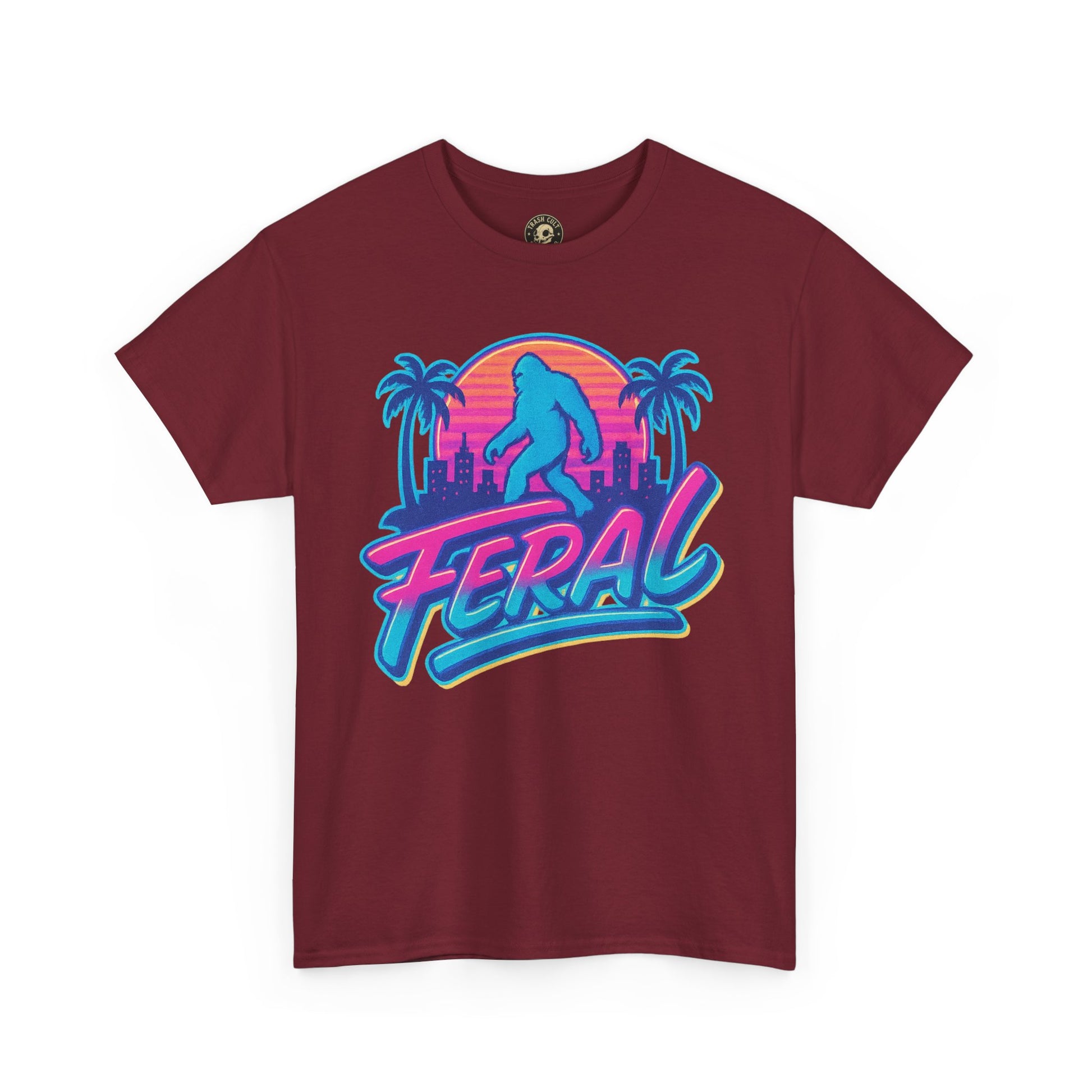 Retro Feral Bigfoot Tee – Tropical Chaos Meets Cryptid Cool
