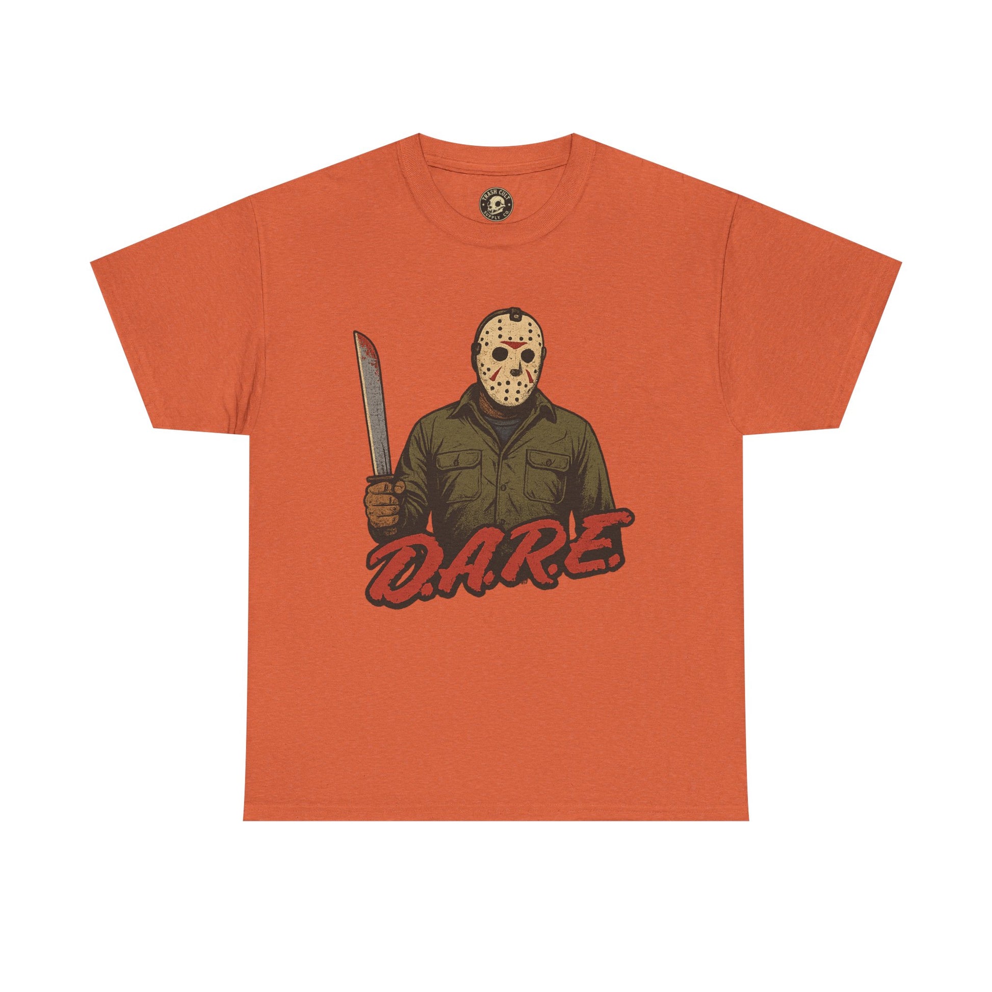 Jason Voorhees D.A.R.E. Parody Shirt – 1980s Horror Meme Tee | Gildan 5000 Slasher Graphic