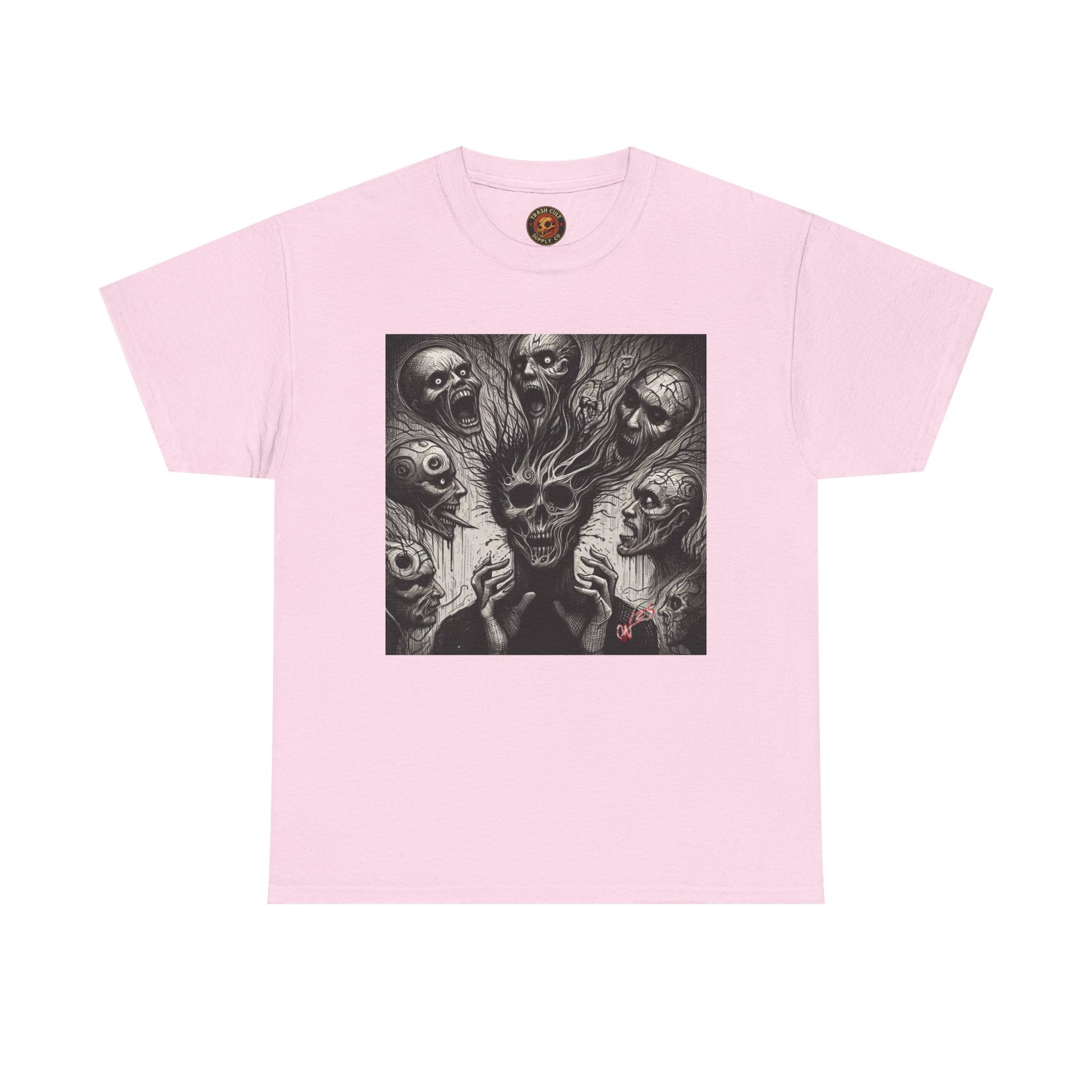 Xian Allen x Trash Cult Shirt – “Voices in the Void” | Horror Skull Scream T-Shirt