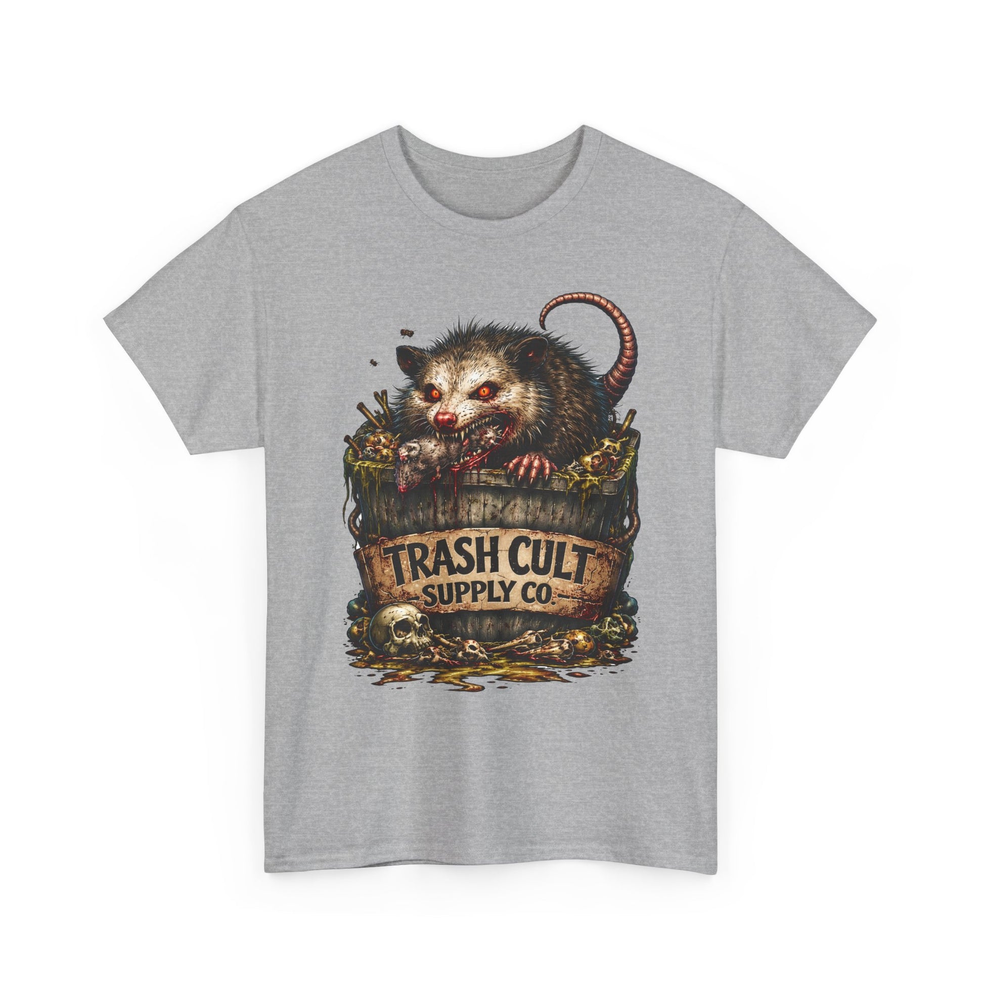 Opossum Trash Cult Tee — Vintage Grunge Wildlife Graphic T-Shirt