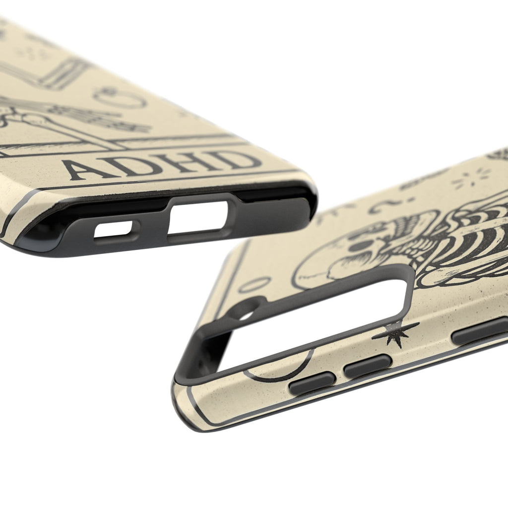 Skeleton ADHD Phone Cases, Unique Phone Cover, Funny ADHD Gift, Quirky Skeleton Design, Cool Accessories for Everyone