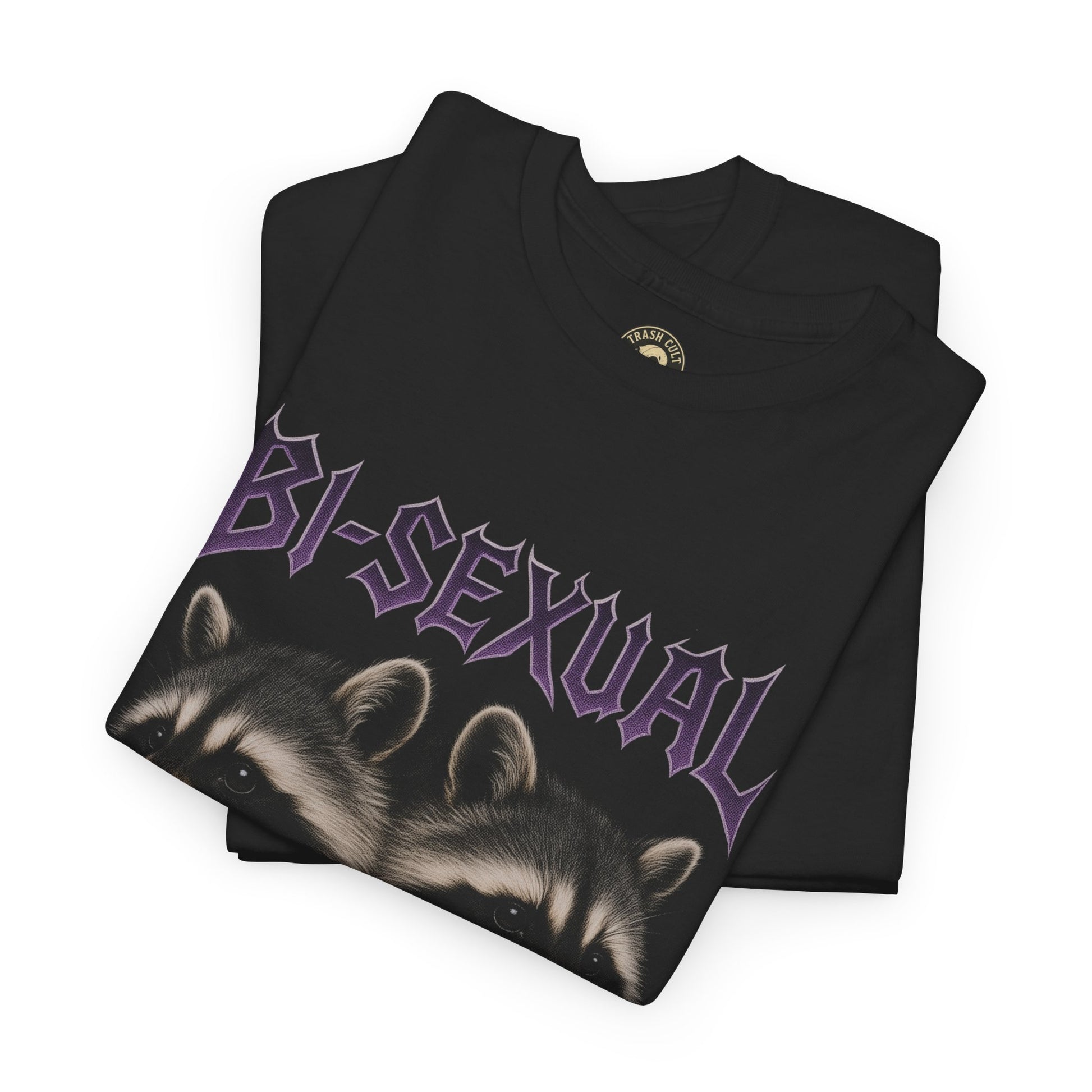 Two-Headed Raccoon "BI-SEXUAL" Metal Band Style Shirt – Bold Airbrush Art Tee