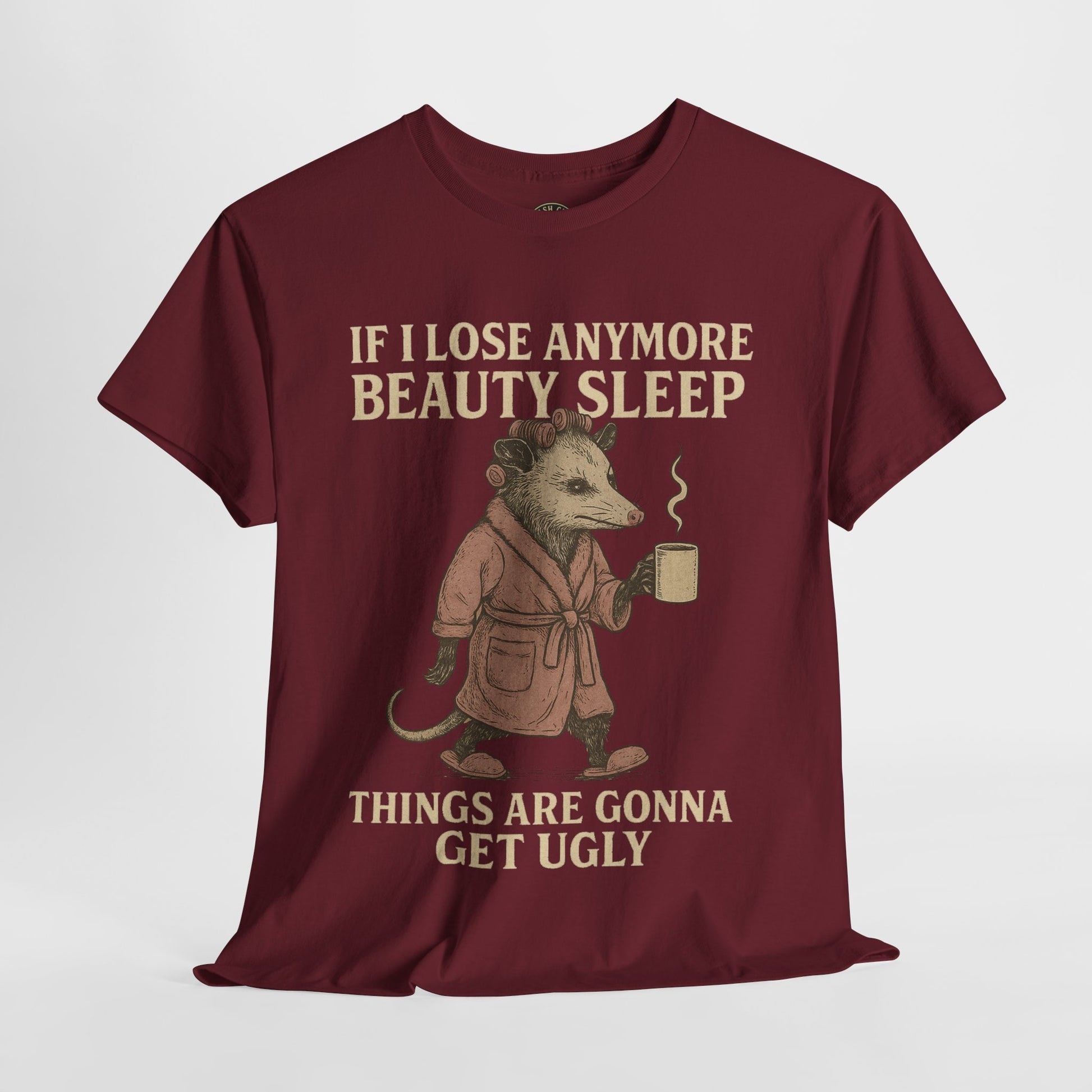 Funny Unisex Heavy Cotton Tee - "If I Lose Anymore Beauty Sleep, Things Are Gonna Get Ugly" - Gift, Sleepwear, Humor, Casual Wear, [...]