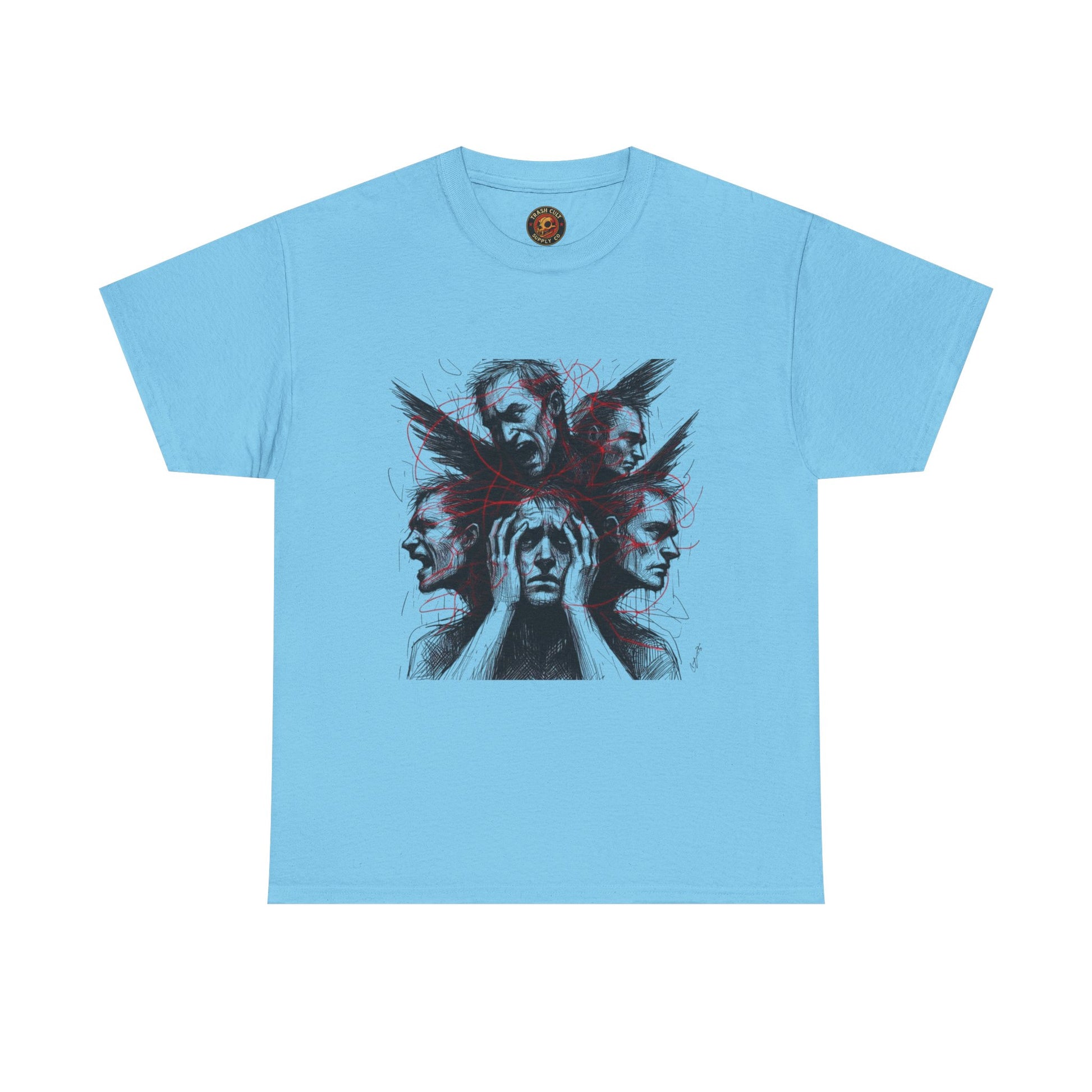 Xian Allen x Trash Cult Shirt – “Loud Inside My Head” | Dark Illustrative Art Tee