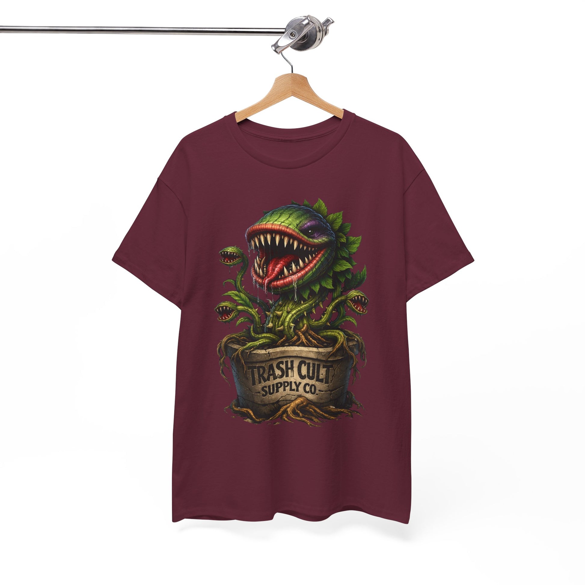 Carnivorous Plant Graphic Tee — "Trash Cult Supply Co." Potted Monster Shirt