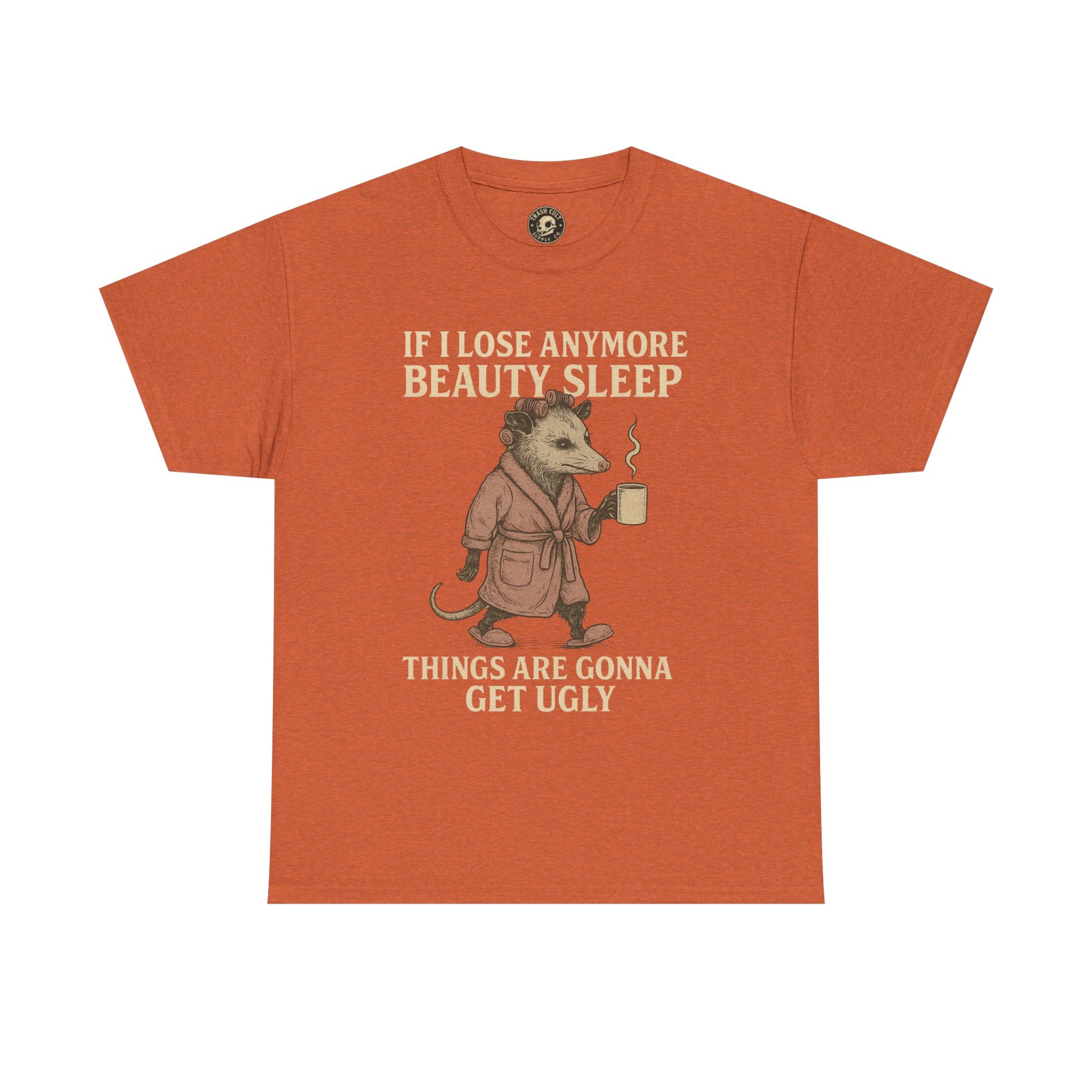Funny Unisex Heavy Cotton Tee - "If I Lose Anymore Beauty Sleep, Things Are Gonna Get Ugly" - Gift, Sleepwear, Humor, Casual Wear, [...]