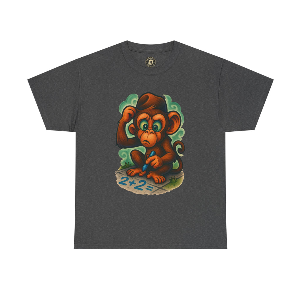 Confused Monkey Math Shirt – Funny Thoughtful Graphic Tee | Unisex Gildan 5000