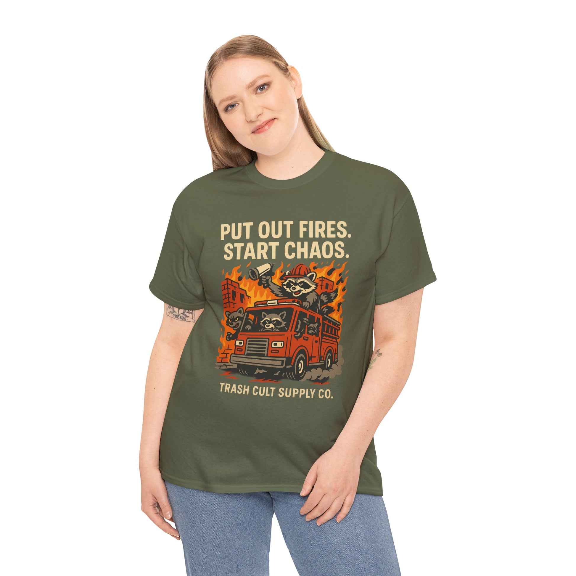 Put Out Fires Start Chaos Unisex Heavy Cotton Tee | Funny Firefighter Shirt | Casual Wear | Gift for Firefighter Lovers, Firefighter [...]