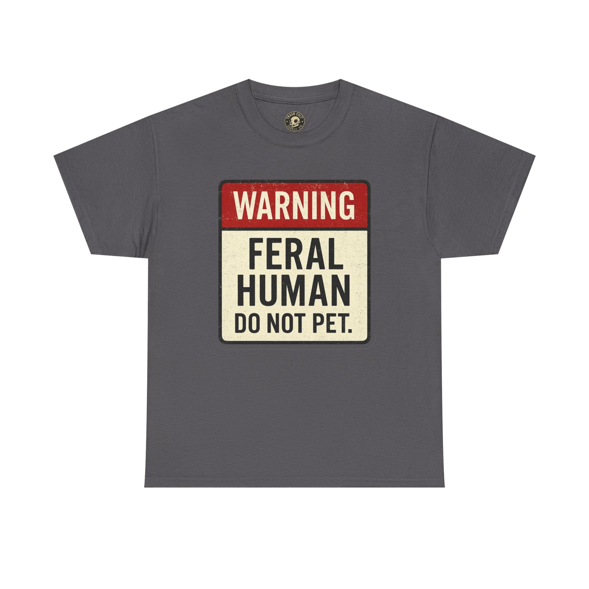 Warning Feral Human Tee: Unisex Humorous Cotton Shirt, Gift for Animal Lovers, Funny Tee, Unique Statement Apparel, Casual Wear, [...]