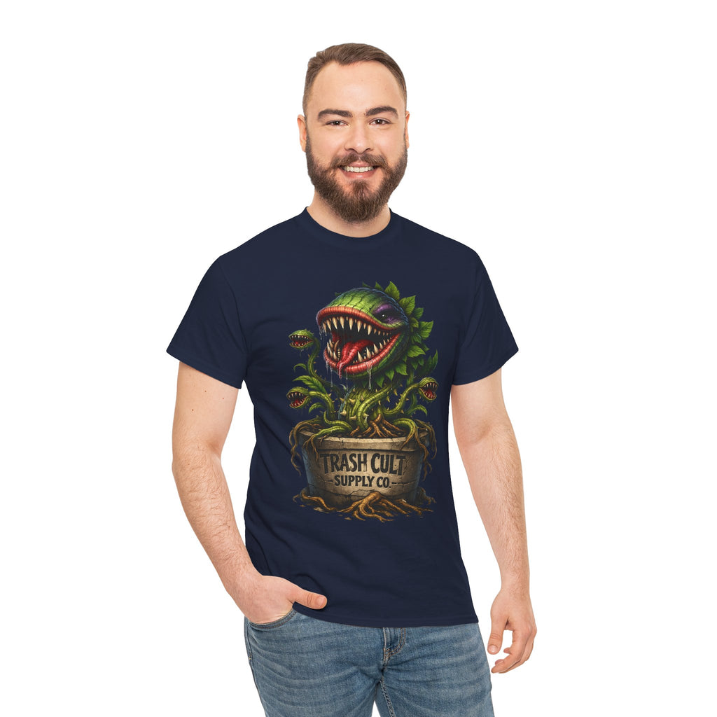 Carnivorous Plant Graphic Tee — "Trash Cult Supply Co." Potted Monster Shirt
