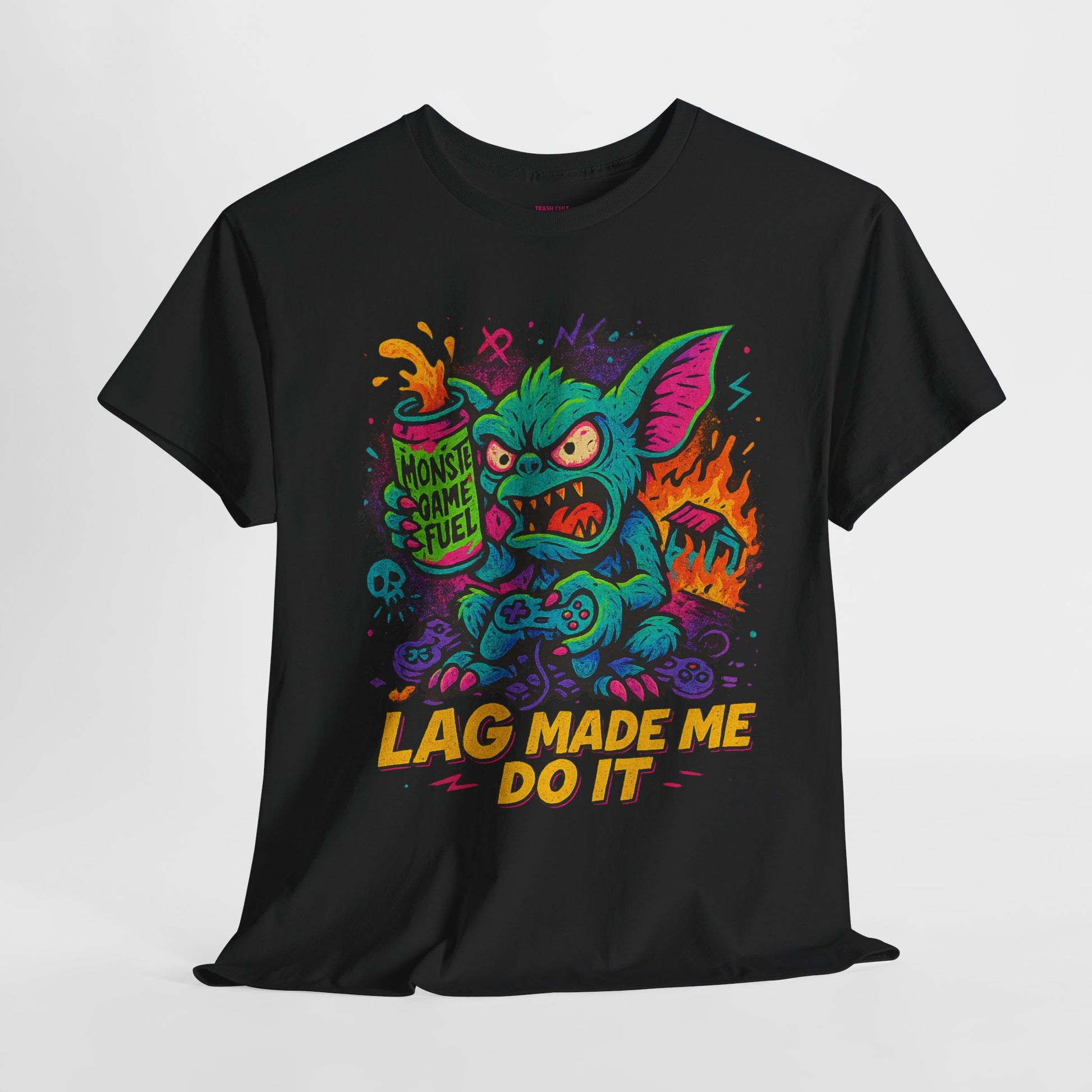 Lag Made Me Do It – Limited Edition Gamer Gremlin Tee | Gildan 5000 | Illuminasty Drop