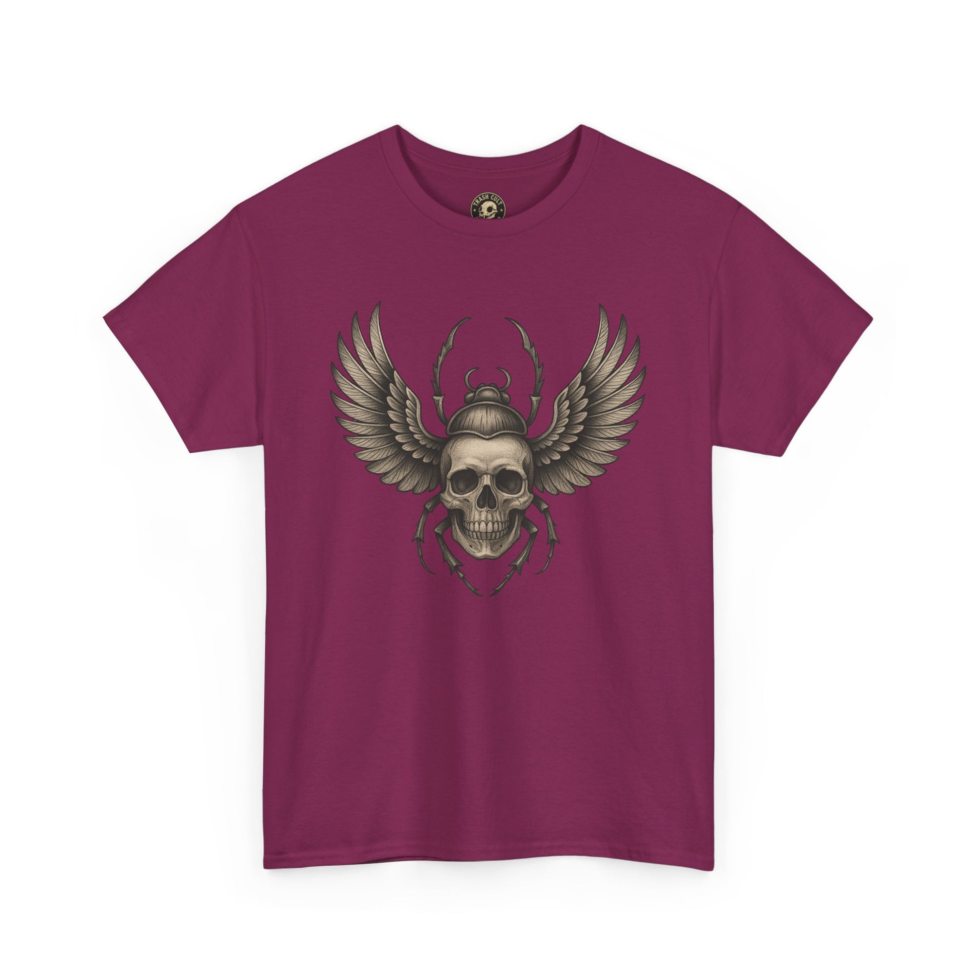 Winged Skull Scarab Shirt – Dark Gothic Beetle Graphic Tee – Gildan 5000 Unisex