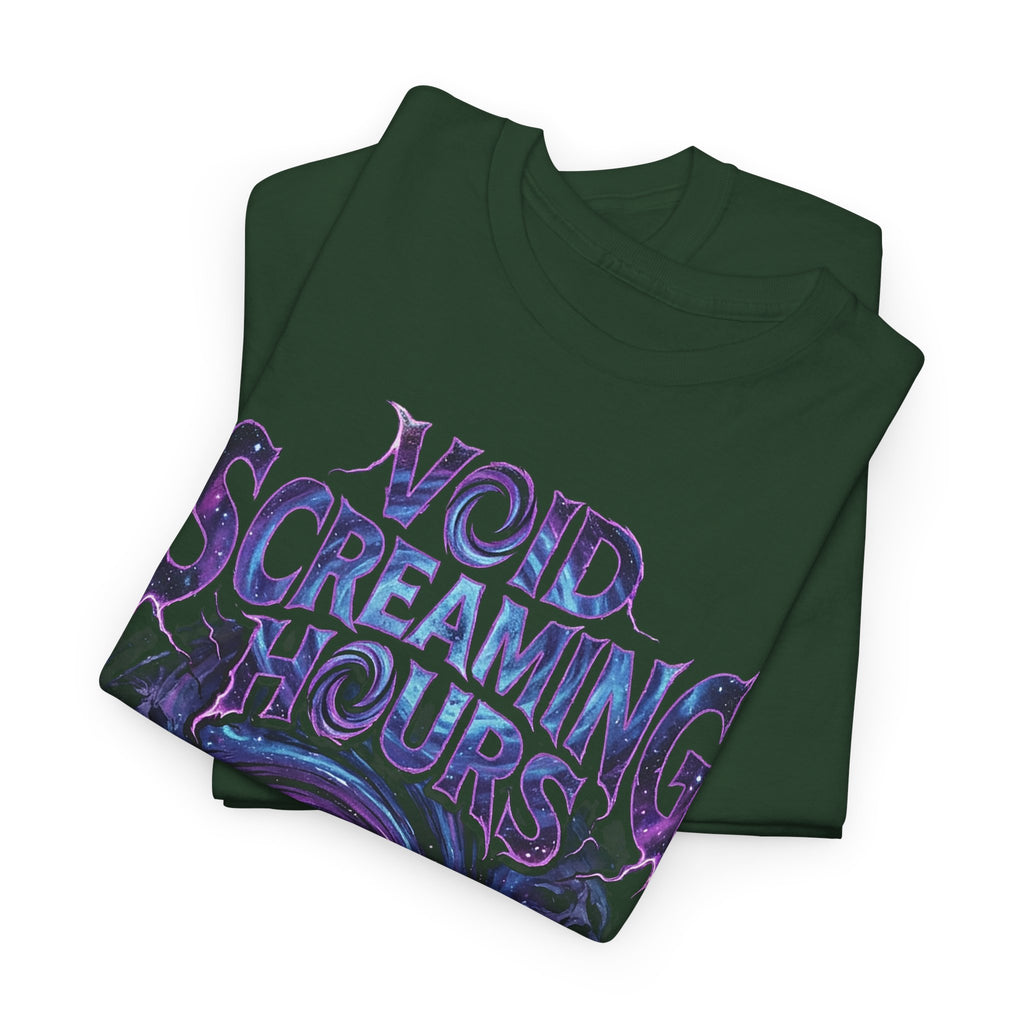 Void Screaming Hours Tee — Gothic Cosmic Horror T‑Shirt