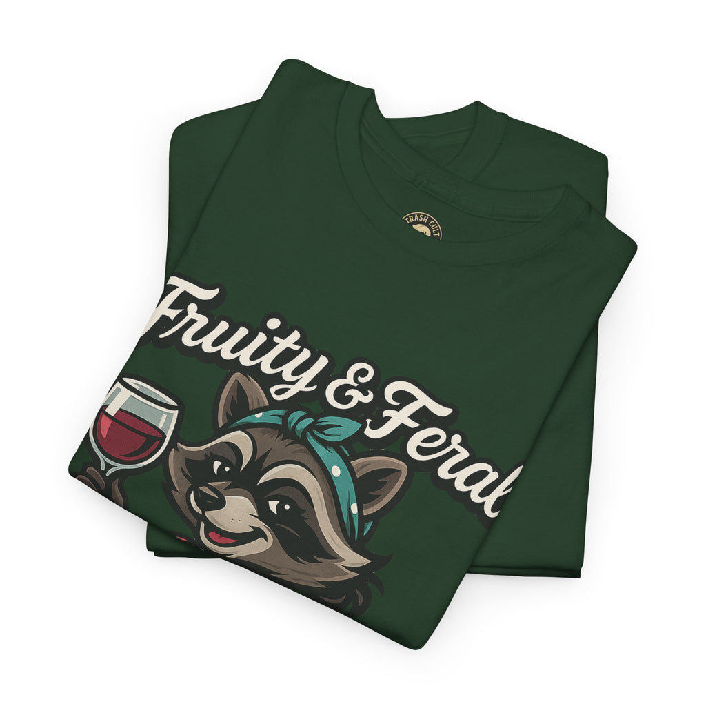 Fruity & Feral Raccoon Housewife Tee – Trash Cult Supply Co. on Gildan 5000