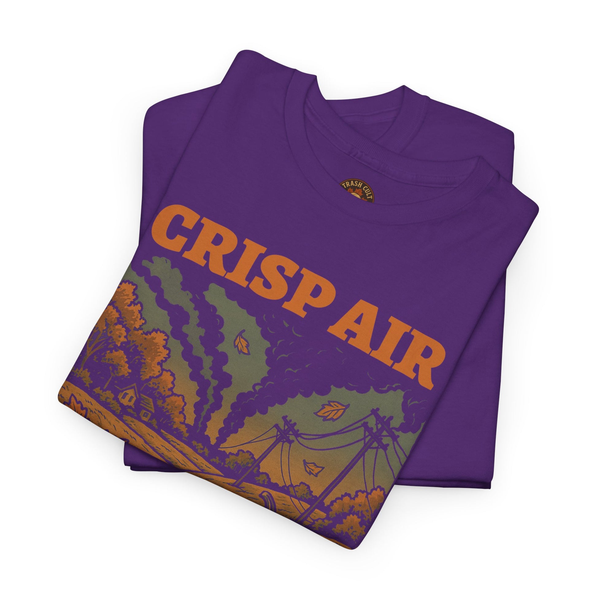 Crisp Air Crumbling Society Shirt – Dystopian Fall Pumpkin Tee – Fall of Humanity Collection – Trash Cult Supply Co.
