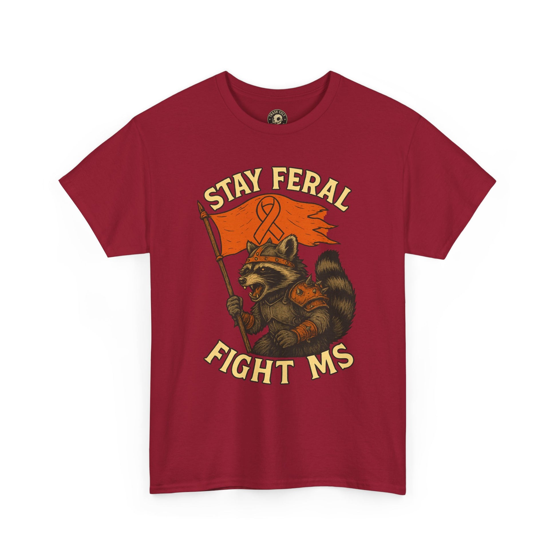 Stay Feral Fight MS Raccoon warrior shirt