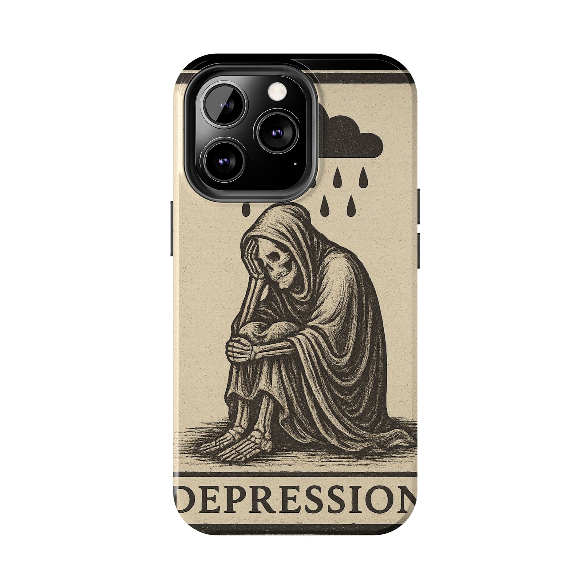 Dark Humor Phone Case, Goth iPhone Cover, Macabre Gift, Depression Art Case, Unique Phone Protector
