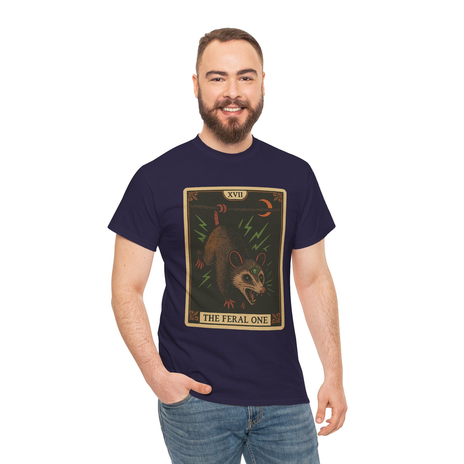 Feral One Graphic Tee - Quirky Unisex T-Shirt, Vintage Inspired, Animal Art, Casual Wear, Gifts for Him/Her