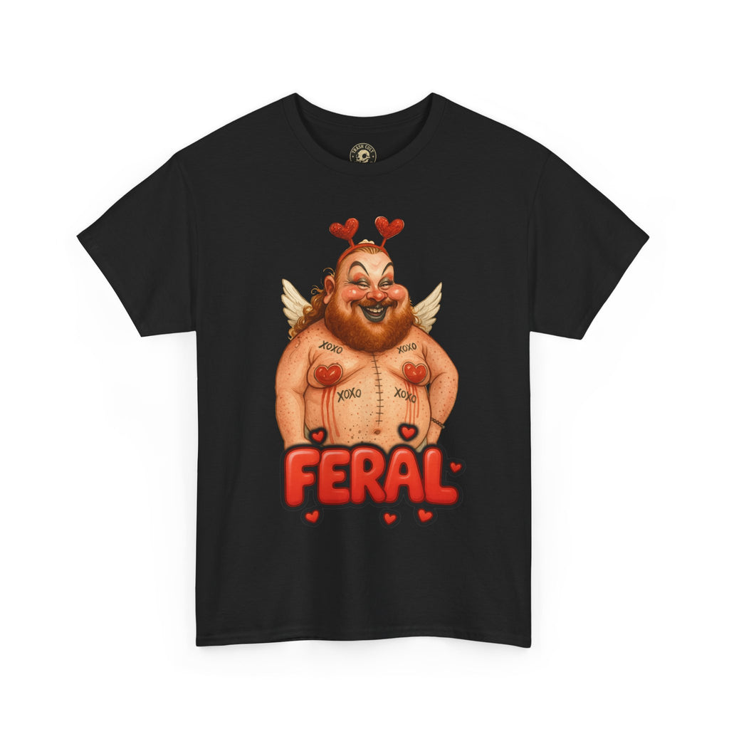 Feral Cupid Macabre Valentine Shirt | Fun Graphic Shirt, Quirky Gift, Casual Wear, Valentine's Apparel, Trendy Statement Top