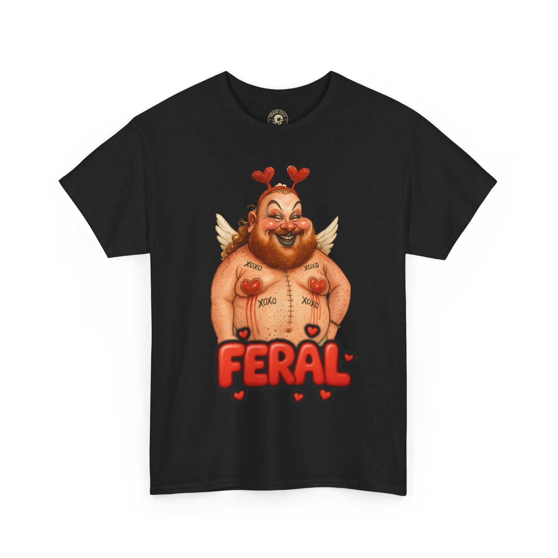 Feral Cupid Macabre Valentine Shirt | Fun Graphic Shirt, Quirky Gift, Casual Wear, Valentine's Apparel, Trendy Statement Top