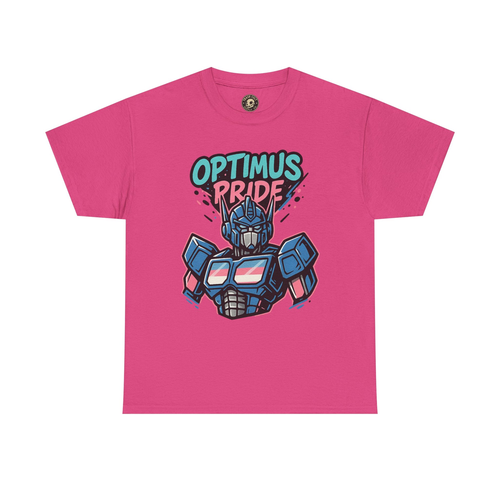 Optimus Pride T-Shirt – Trans Pride Robot Graphic Tee | Gildan 5000 Unisex Shirt