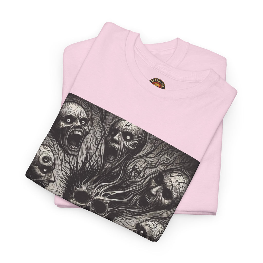 Xian Allen x Trash Cult Shirt – “Voices in the Void” | Horror Skull Scream T-Shirt