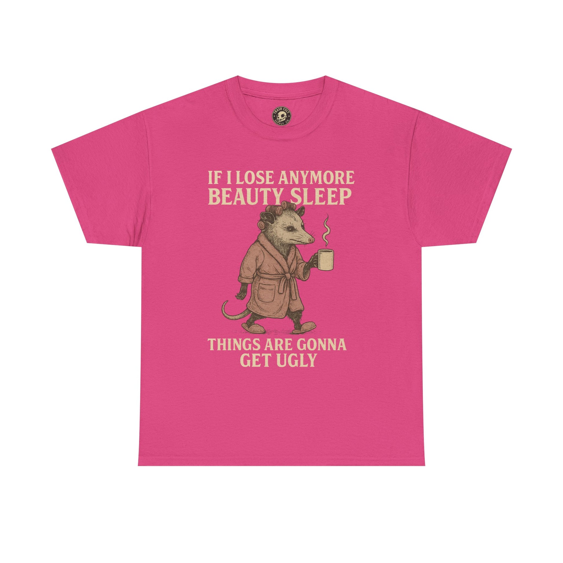 Funny Unisex Heavy Cotton Tee - "If I Lose Anymore Beauty Sleep, Things Are Gonna Get Ugly" - Gift, Sleepwear, Humor, Casual Wear, [...]
