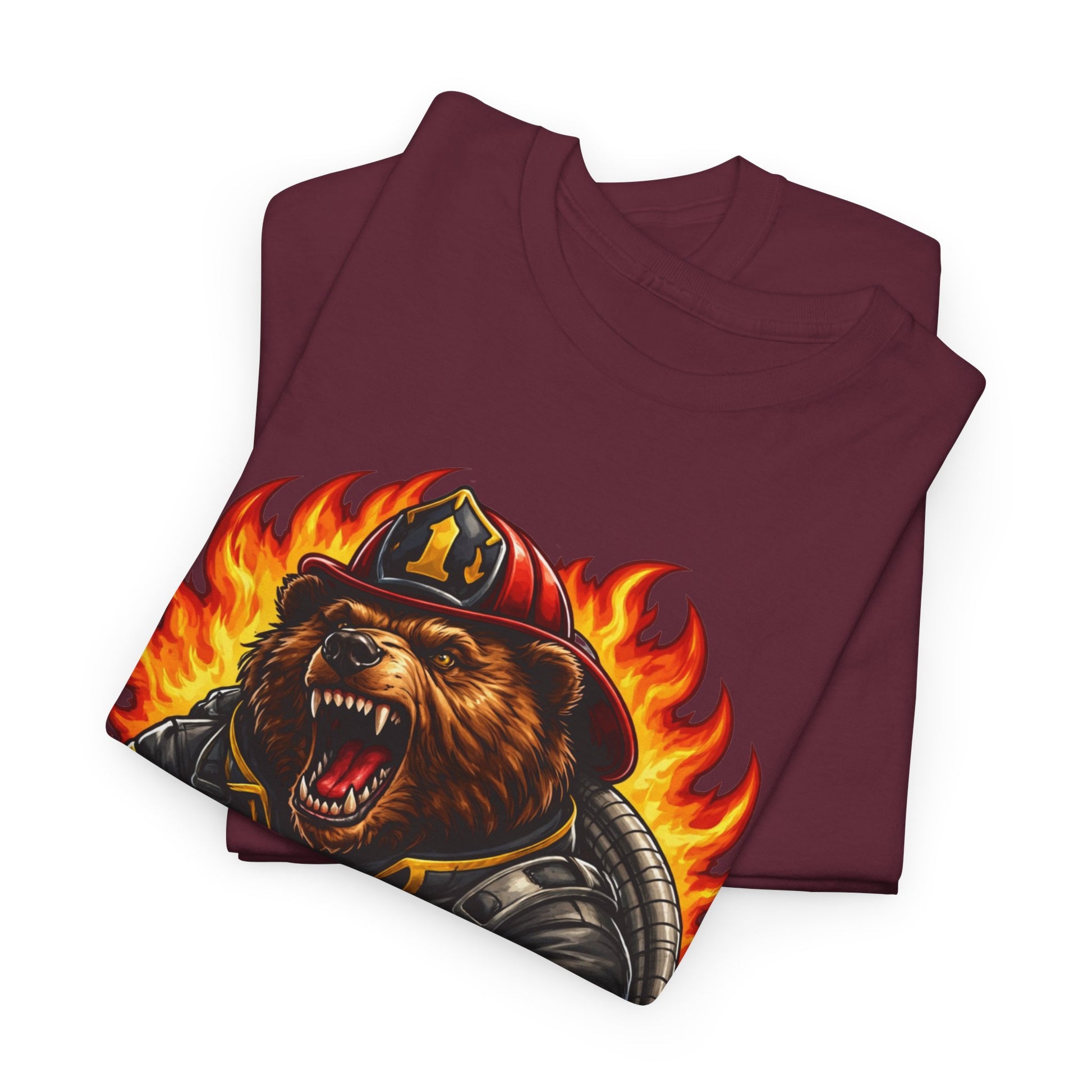 Firefighter Bear T-Shirt – Brave Fireman Graphic Tee