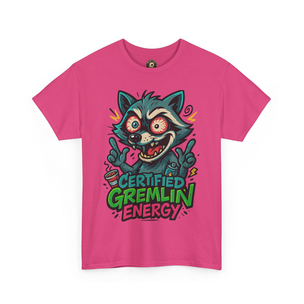 Certified Gremlin Energy Tee – ADHD Raccoon Shirt, Funny Unisex T-Shirt, Graffiti Style Gift for Goblins & Night Owls