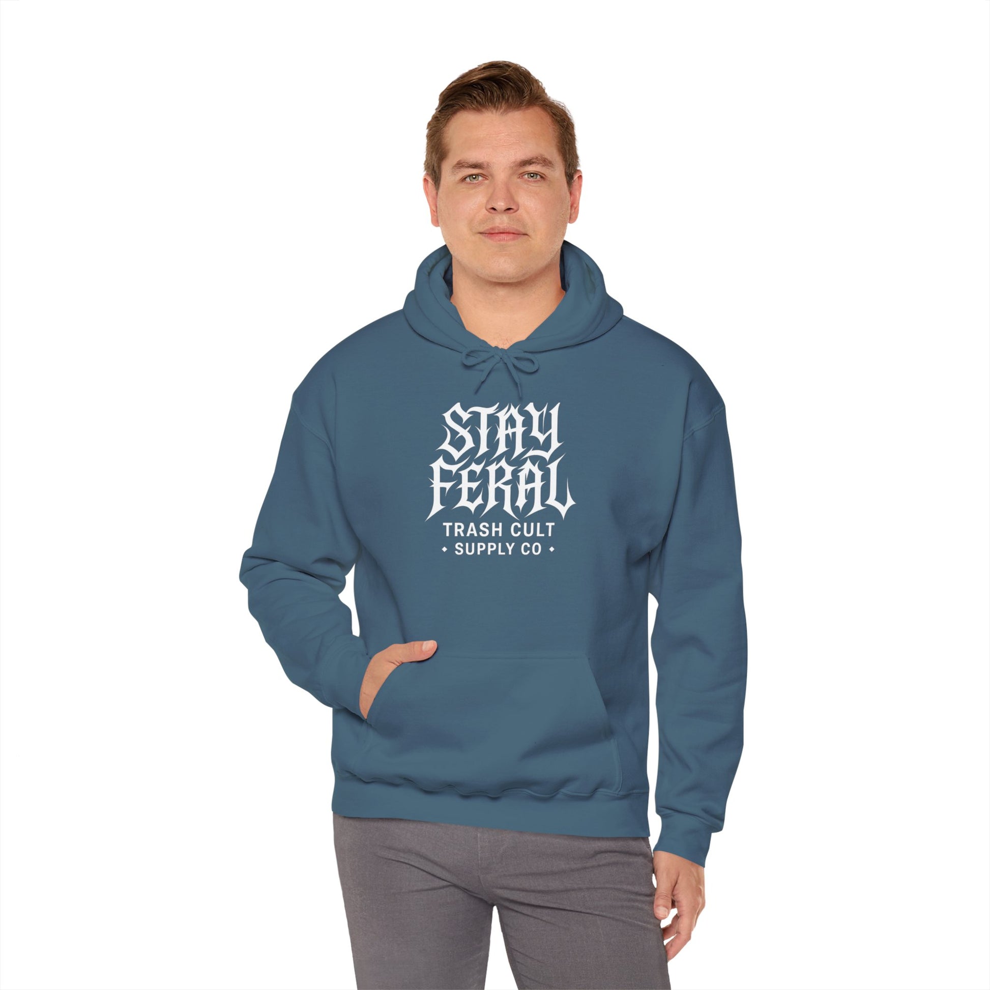 Stay Feral Gothic Hoodie – Trash Cult Supply Co Unisex Pullover