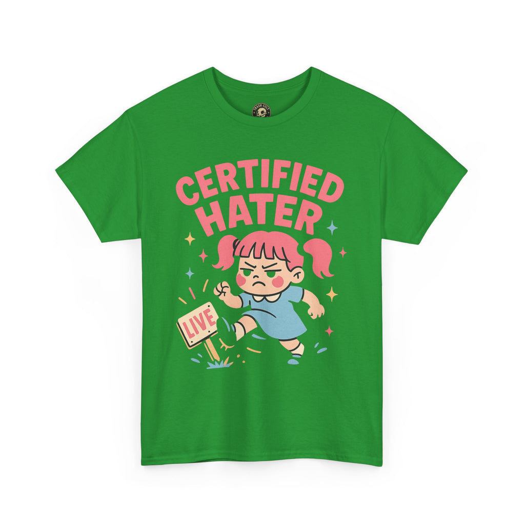 Certified Hater Unisex Heavy Cotton Tee, Funny Graphic T-Shirt, Casual Wear, Gift for Friends, Birthday Gift, Unique Humor Tee